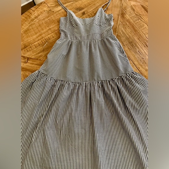 Lush Navy Stripe fit & flare dress - size medium - Picture 6 of 9